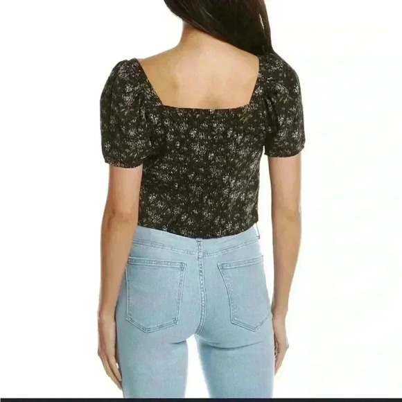 Madewell Floral Patterned Gemma Cropped Blouse Size Medium NWT - Picture 2 of 3